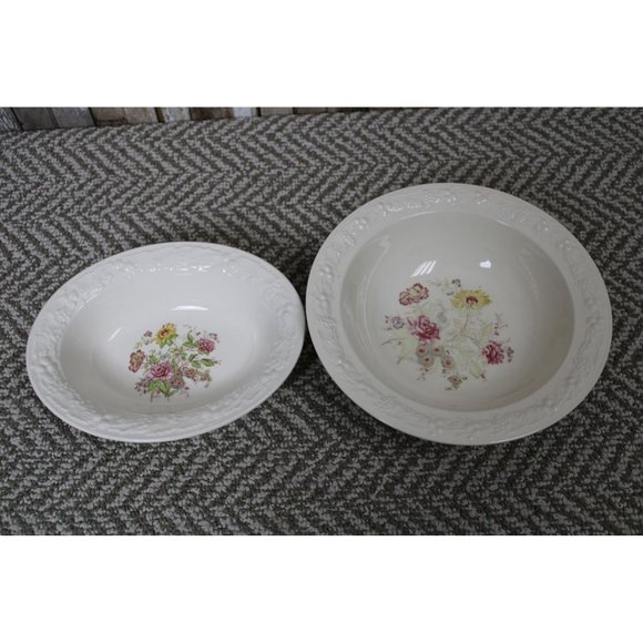 (2) Homer Laughlin Floral Decorated Bowls - Picture 1 of 8